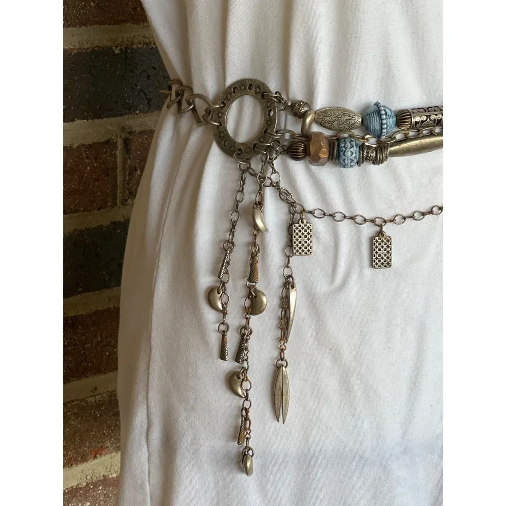 Southwestern Metal And Ceramic Belt -- 48